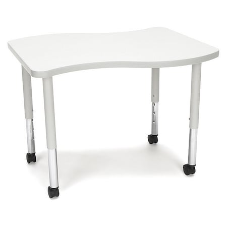 Ofm Adapt Wave Small Top Small Leg Table, CAS Gray Nebula WAVE-S-SLC-GRYNB