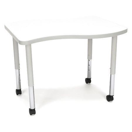 Ofm Adapt Wave Small Top Small Leg Table, CAS White WAVE-S-SLC-WHT