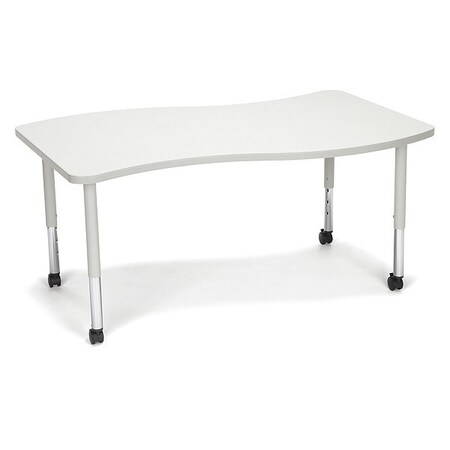 Ofm Adapt Wave Large Top Small Leg Table, CAS Gray Nebula WAVE-L-SLC-GRYNB