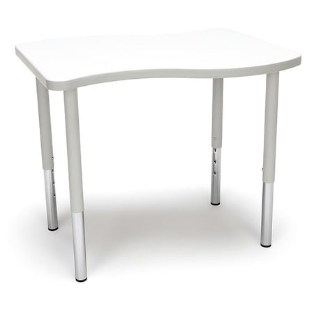 Ofm Adapt Wave Small Top Large Leg Table, White WAVE-S-LL-WHT