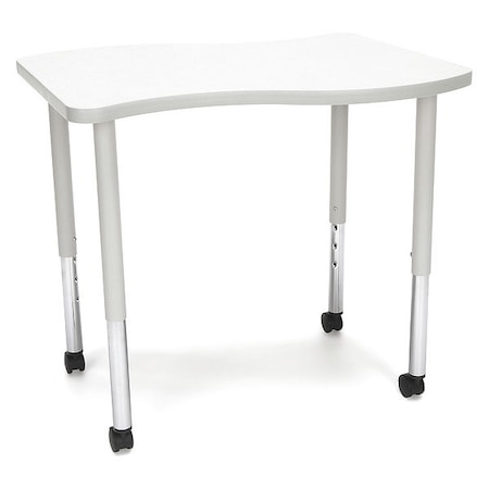 Ofm Adapt Wave Small Top Large Leg Table, CAS Gray Nebula WAVE-S-LLC-GRYNB