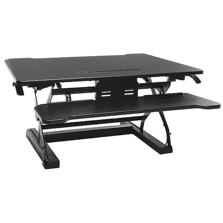 Ofm Essentials Adj Desktop Riser with Keyboard Tray ESS-5136-BLK