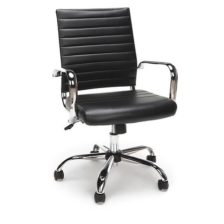 Ofm Executive Chair, 25-1/2"L36-1/2"H, LeatherSeat, EssentialsSeries ESS-6095-BLK