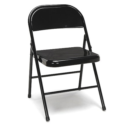 Ofm Essentials, Metal Folding Chair, Black ESS-8200-BLK