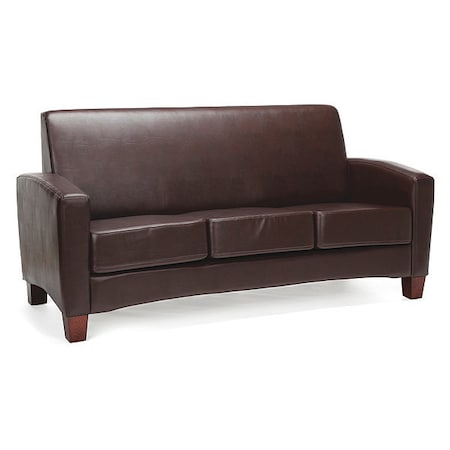 Ofm Essentials Traditional Armed Sofa Brown ESS-9052-BRN