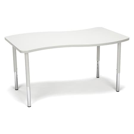 Ofm Adapt Wave Large Top Large Leg Table, Gray Nebula WAVE-L-LL-GRYNB