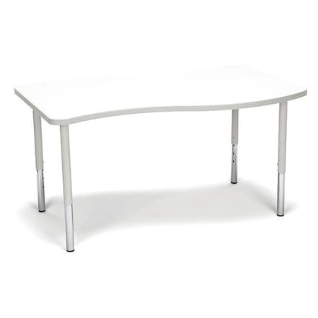 Ofm Adapt Wave Large Top Large Leg Table, White WAVE-L-LL-WHT