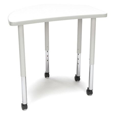 Ofm Adapt Crest Large Leg Table w/Cas White Board CREST-LLC-WHT
