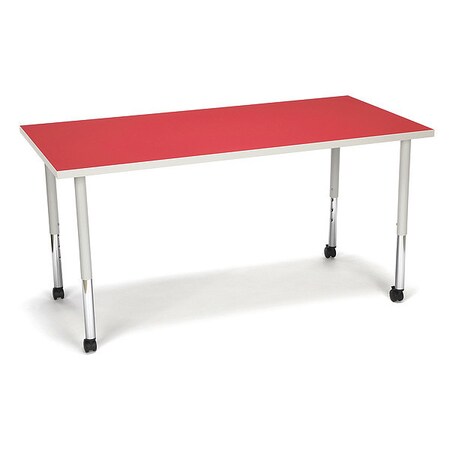 Ofm Adapt Rectang Large Leg Table/Cas Red RECT-LLC-RED