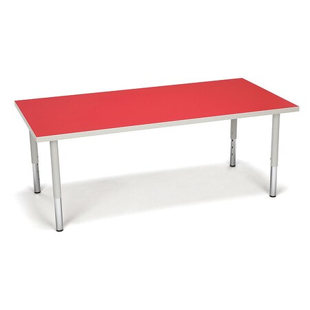 Ofm Adapt Rectangle Small Leg Table Red RECT-SL-RED