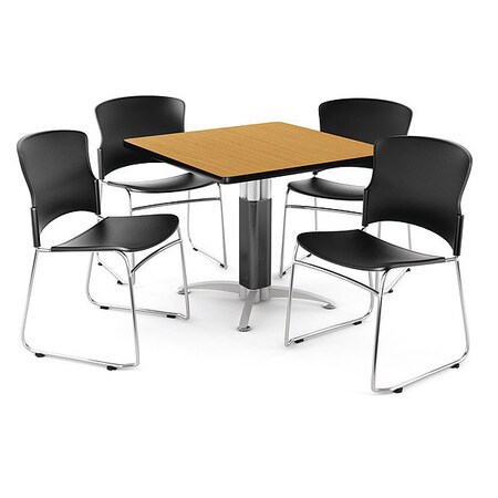 Ofm Break Room Set, KMT42SQ-Oak / 310-P-A02 PKG-BRK-030-0014