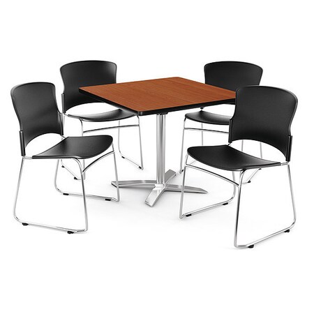 Ofm Break Room Set, KFT42SQ-Cherry / 310-P-A02 PKG-BRK-026-0002