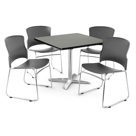 Ofm Break Room Set, KFT42SQ-Gray Nebula / 310-P-A01 PKG-BRK-026-0005