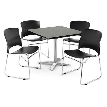 Ofm Break Room Set, KFT42SQ-Gray Nebula / 310-P-A02 PKG-BRK-026-0006