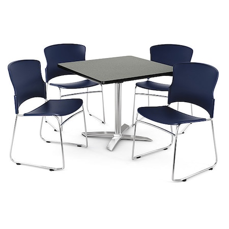 Ofm Break Room Set, KFT36SQ-Gray Nebula / 310-P-A11 PKG-BRK-025-0008