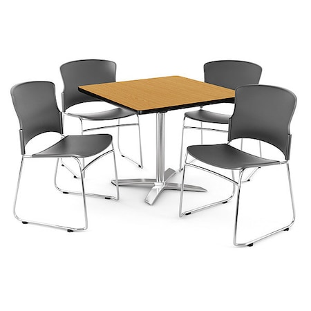 Ofm Break Room Set, KFT42SQ-Oak / 310-P-A01 PKG-BRK-026-0013