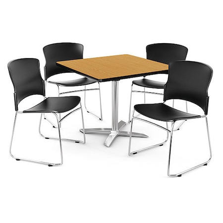 Ofm Break Room Set, KFT42SQ-Oak / 310-P-A02 PKG-BRK-026-0014