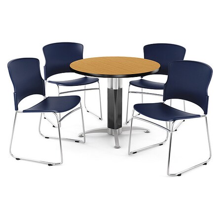 Ofm Break Room Set, KMT42RD-Oak / 310-P-A11 PKG-BRK-029-0016