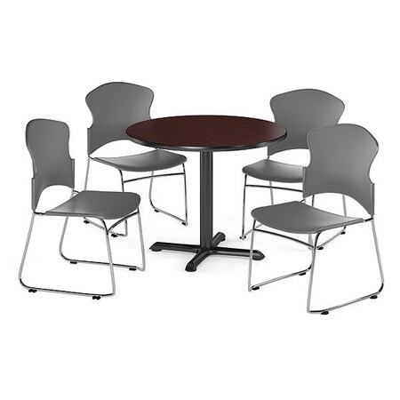 Ofm Break Room Set, XT36RD-Mahogany / 310-P-A01 PKG-BRK-033-0009