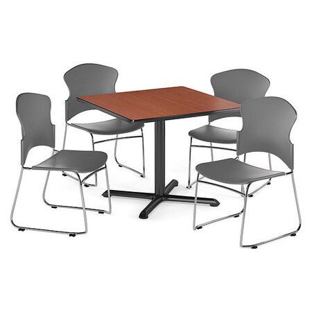 Ofm Break Room Set, XT42SQ-Cherry / 310-P-A01 PKG-BRK-036-0001