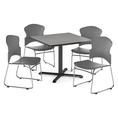 Ofm Break Room Set, XT36SQ-Gray Nebula / 310-P-A01 PKG-BRK-034-0005