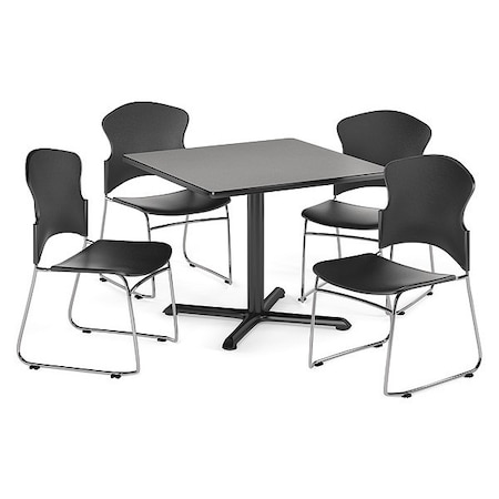 Ofm Break Room Set, XT42SQ-Gray Nebula / 310-P-A02 PKG-BRK-036-0006
