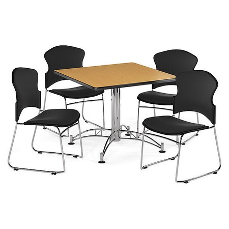 Ofm Break Room Set, KLT36SQ-Oak / 310-F-805 PKG-BRK-042-0016