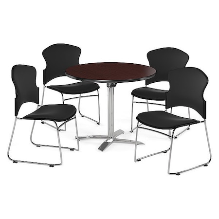 Ofm Break Room Set, KFT36RD-Mahogany / 310-F-805 PKG-BRK-037-0012