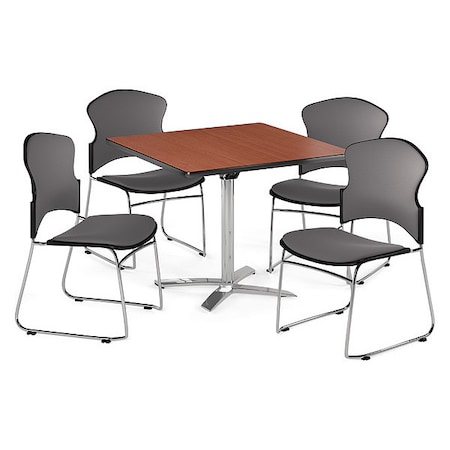 Ofm Break Room Set, KFT42SQ-Cherry / 310-F-801 PKG-BRK-040-0001