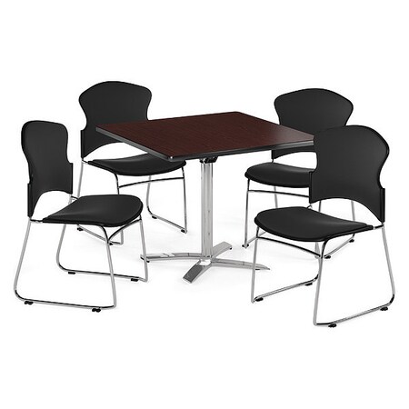 Ofm Break Room Set, KFT36SQ-Mahogany / 310-F-805 PKG-BRK-038-0012