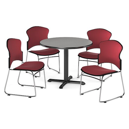 Ofm Break Room Set, XT36RD-Gray Nebula / 310-F-803 PKG-BRK-049-0006