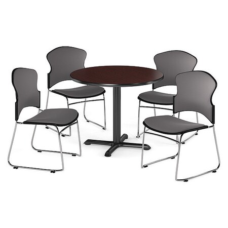 Ofm Break Room Set, XT42RD-Mahogany / 310-F-801 PKG-BRK-051-0009