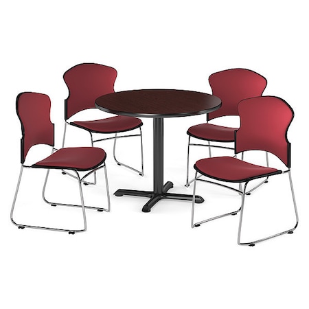 Ofm Break Room Set, XT36RD-Mahogany / 310-F-803 PKG-BRK-049-0010