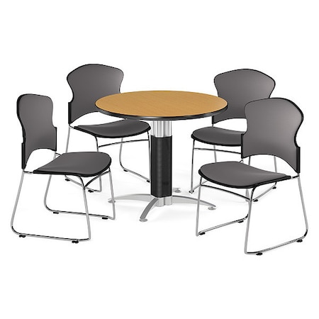 Ofm Break Room Set, KMT36RD-Oak / 310-F-801 PKG-BRK-045-0013