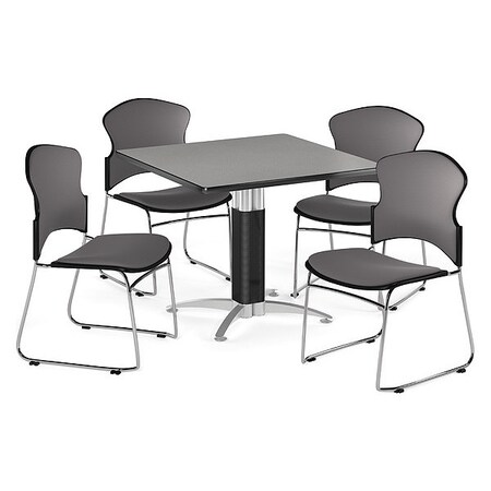 Ofm Break Room Set, KMT42SQ-Gray Nebula / 310-F-801 PKG-BRK-048-0005