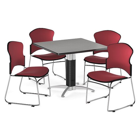 Ofm Break Room Set, KMT36SQ-Gray Nebula / 310-F-803 PKG-BRK-046-0006