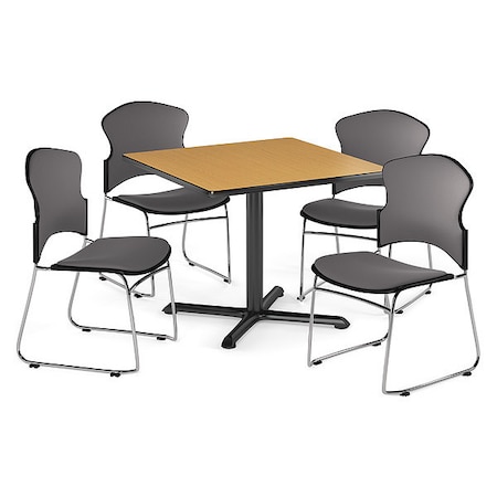 Ofm Break Room Set, XT42SQ-Oak / 310-F-801 PKG-BRK-052-0013