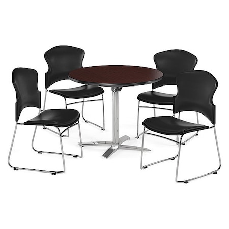 Ofm Break Room Set, KFT36RD-Mahogany / 310-VAM-606 PKG-BRK-053-0015