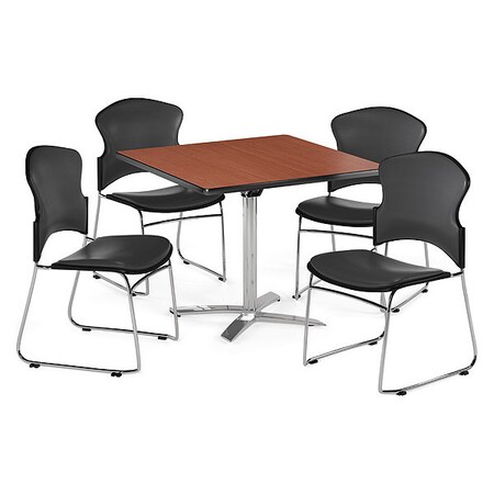 Ofm Break Room Set, KFT36SQ-Cherry / 310-VAM-604 PKG-BRK-054-0003
