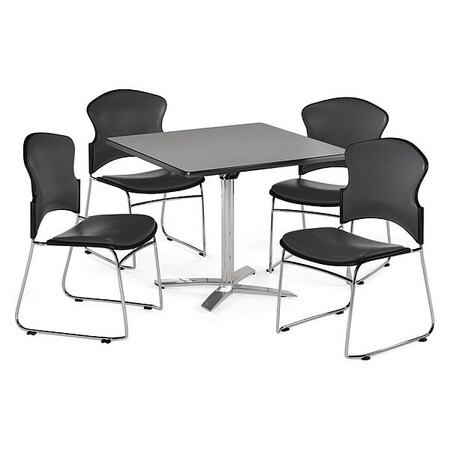 Ofm Break Room Set, KFT42SQ-Gray Nebula / 310-VAM-60 PKG-BRK-056-0008