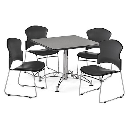 Ofm Break Room Set, KLT42SQ-Gray Nebula / 310-VAM-60 PKG-BRK-060-0008