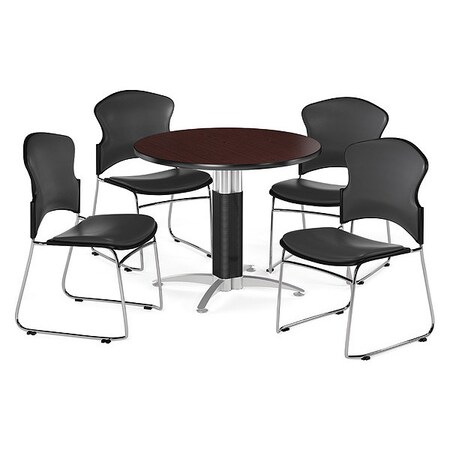 Ofm Break Room Set, KMT42RD-Mahogany / 310-VAM-604 PKG-BRK-063-0013