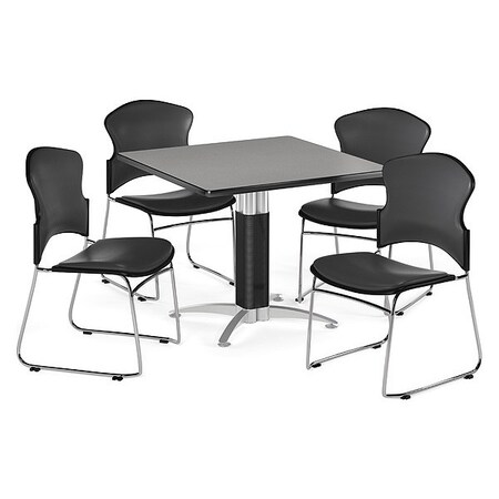 Ofm Break Room Set, KMT36SQ-Gray Nebula / 310-VAM-64 PKG-BRK-062-0008