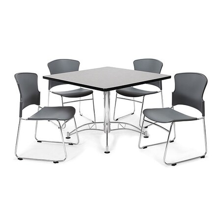 Ofm Break Room Set, KLT36SQ-Gray Nebula/310-P-A01 PKG-BRK-09-0005