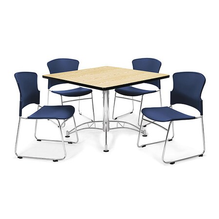 Ofm Break Room Set, KLT36SQ-Oak/310-P-A11 PKG-BRK-09-0016