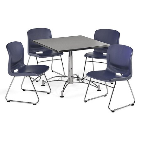Ofm Break Room Set, KLT42SQ-Gray Nebula / 315-A11 PKG-BRK-111-0008