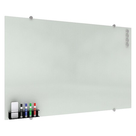 Ofm Magnetic Glass Markerboard, 47"X30", White GB4730-REC-WHT