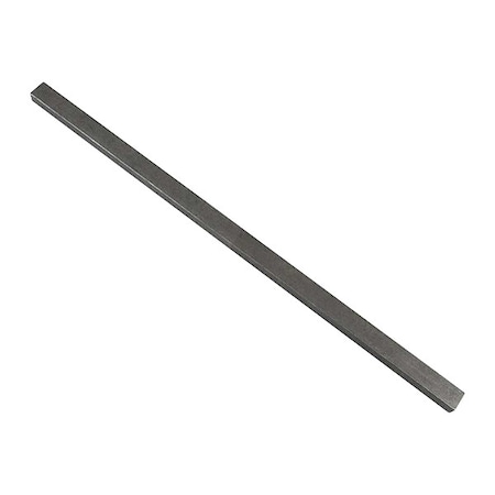 Zoro Select Undersized Key Stock, Stainless Steel, Plain, 1 m L, 12 mm W, 8 mm H 701208-1000