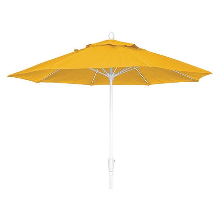 Fiberbuilt Market Umbrella 8Rib CrankW/Yellow, 9 ft. 9MCRW-4602