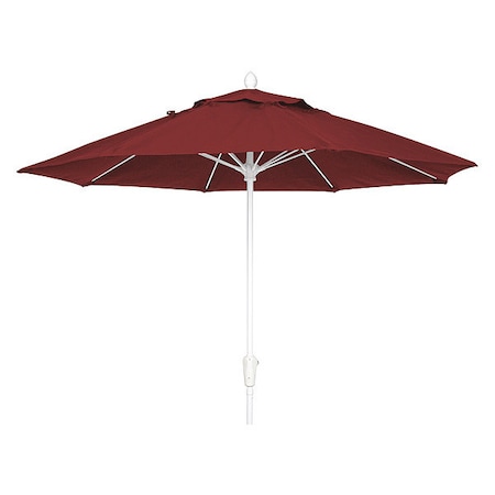Fiberbuilt Market Umbrella 8Rib CrankW/Burgundy, 7.5 ft. 7MCRW-4631